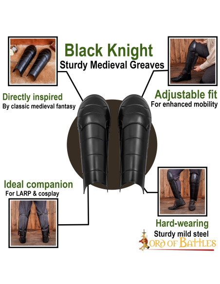 Dark Knight blackened greaves with...
