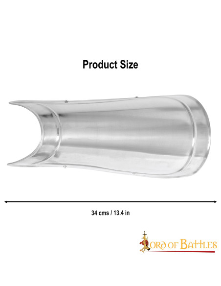 Smooth metallic greaves Fantasy LARP