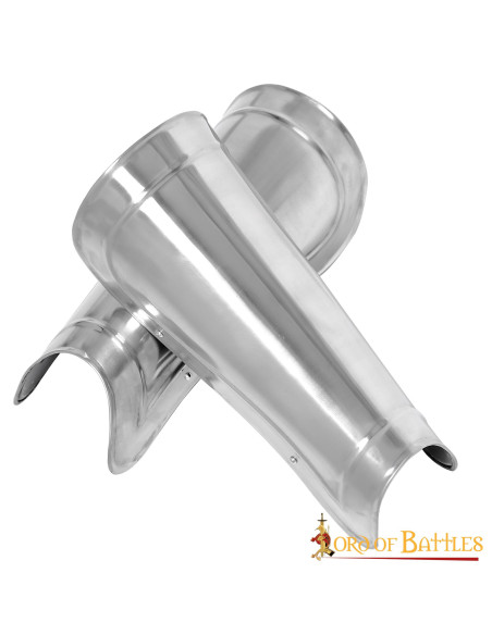 Smooth metallic greaves Fantasy LARP