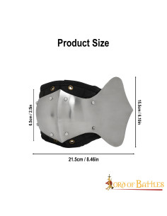 Padded medieval elbow pads, mild steel 2