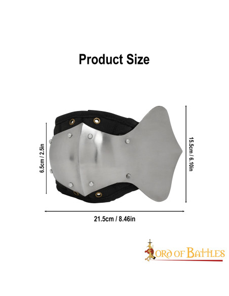 Padded medieval elbow pads, mild steel