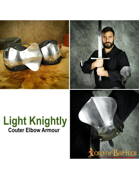 Padded medieval elbow pads, mild steel