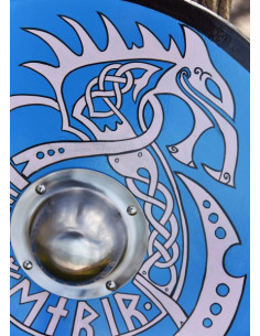 Hand painted Viking shield with Fenrir, 61 cm. EITHER 2