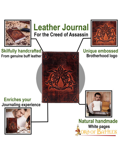 Assassin Creed Notes Journal in Leather