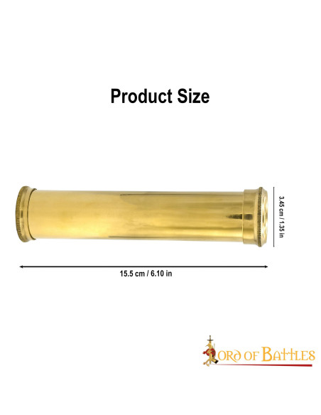 Medieval kaleidoscope in brass, handmade