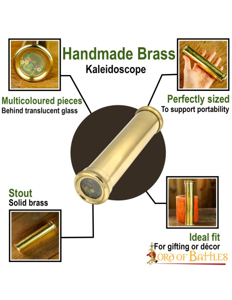 Medieval kaleidoscope in brass, handmade