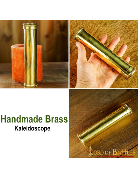 Medieval kaleidoscope in brass, handmade
