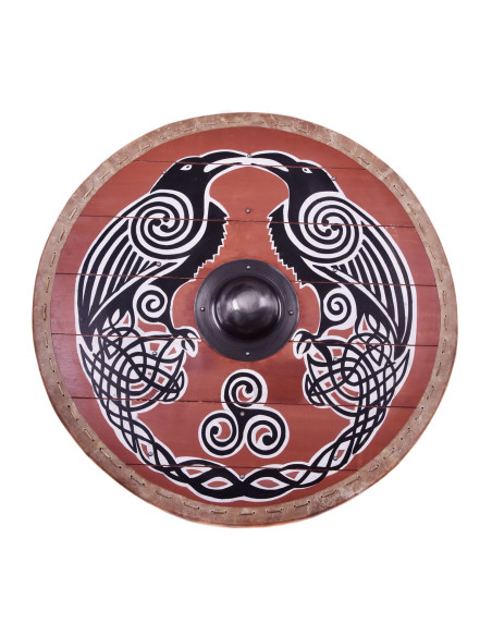 Huginn and Muninn Viking shield with...
