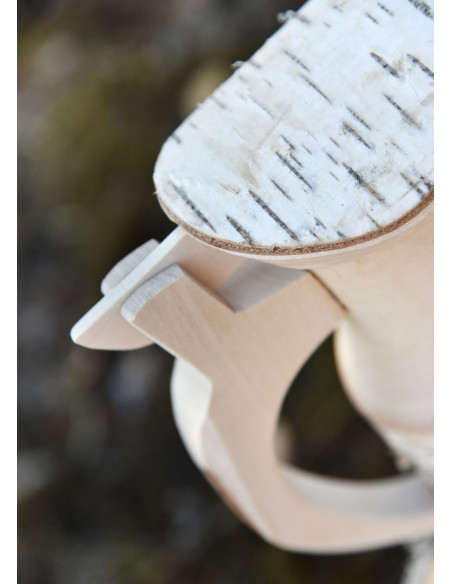 Medieval beer mug in natural wood...