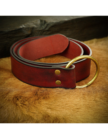Handmade Fantasy leather belt, ring...