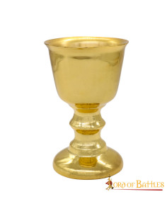 Medieval ceremonial chalice in brass (150-200 ml.)