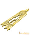 Brass-plated medieval belt closure