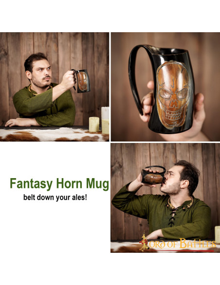 Viking beer mug with skull (600 ml.)