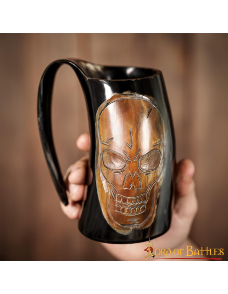Viking beer mug with skull (600 ml.)