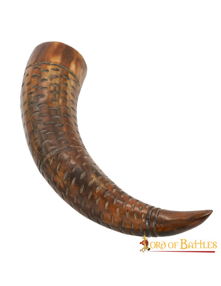 Viking drinking horn on ox horn...