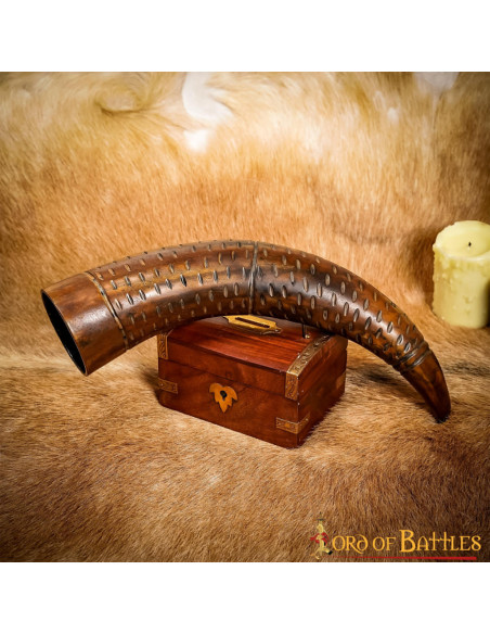 Viking drinking horn on ox horn...