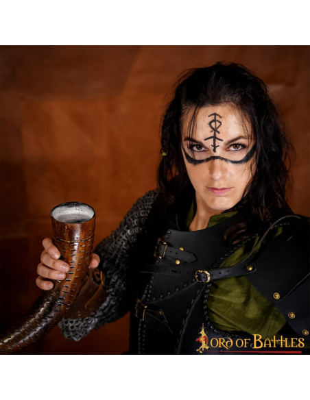 Viking drinking horn on ox horn...