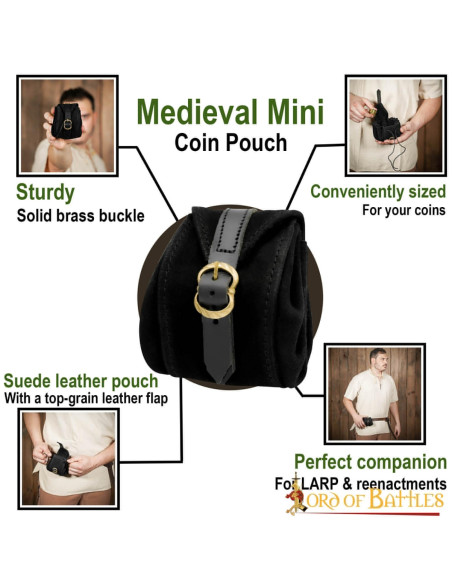 Medieval handmade leather purse Medieval handmade leather purse