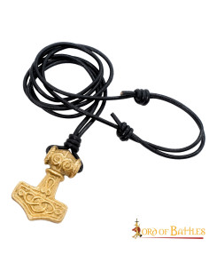 Viking Mjolnir Hammer pendant in brass 2