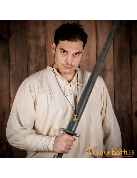 Viking Mjolnir Hammer pendant in brass