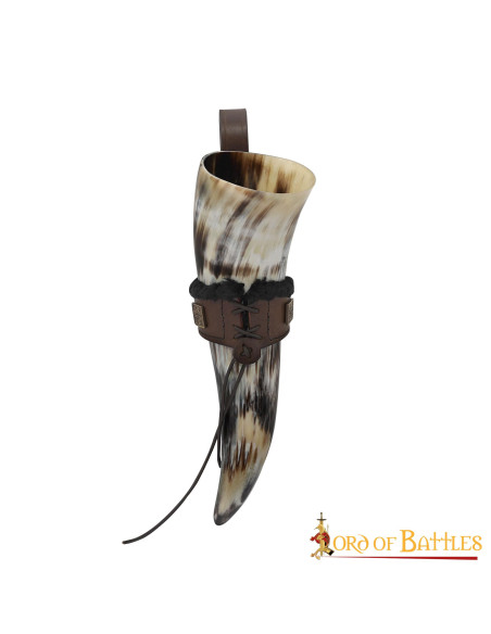 Tahalí for horns in lined leather,...