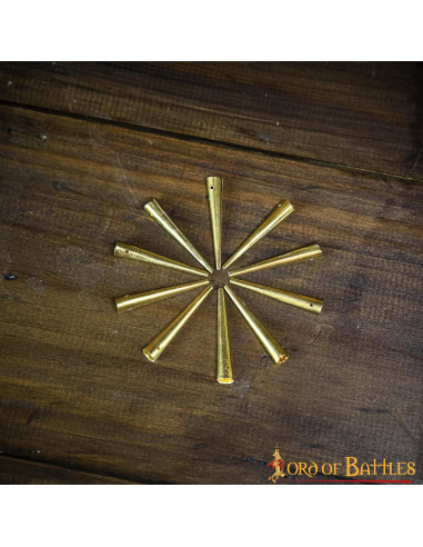 Set of 10 medieval brass aiglets-props (3.8 cm.)