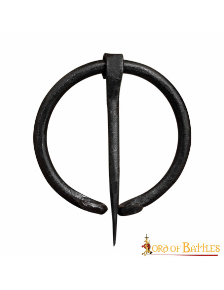 Medieval cape fibula in wrought iron