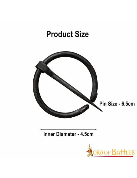 Medieval cape fibula in wrought iron