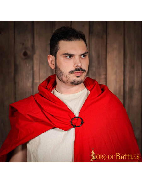 Medieval cape fibula in wrought iron