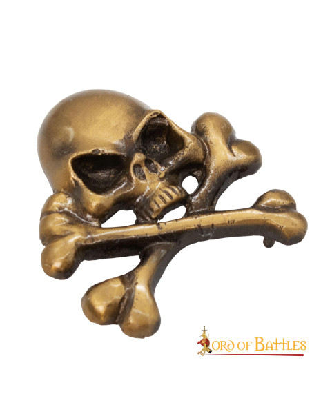 Brass pirate skull patch for LARP Brass pirate skull patch for LARP