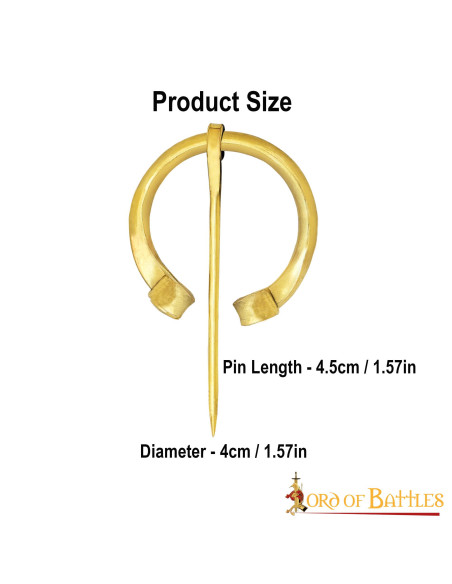 Medieval brass fibula