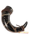 Drinking horn with leather cord