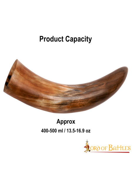 Medieval drinking horn with natural...