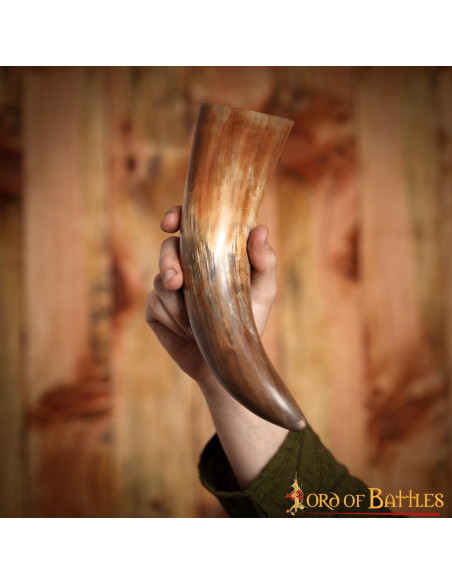 Medieval drinking horn with natural...