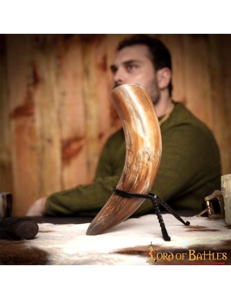 Medieval drinking horn with natural...