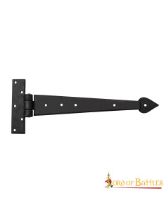 Wrought iron medieval door hinge