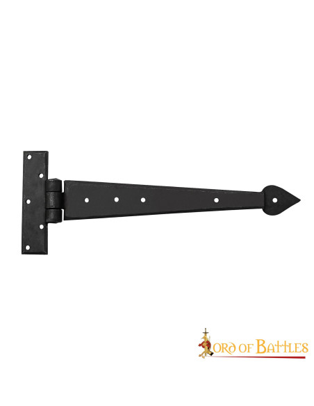 Wrought iron medieval door hinge