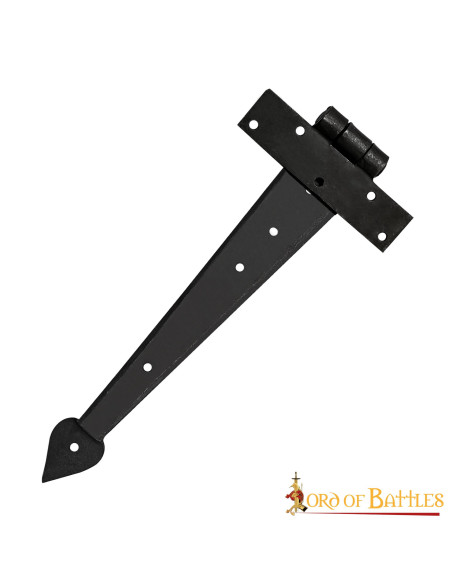 Wrought iron medieval door hinge