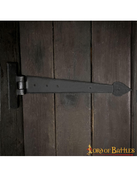 Wrought iron medieval door hinge
