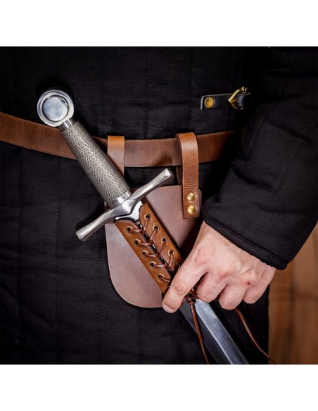 Leather baldric for dagger or sword,...