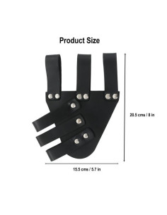 Baldric Renaissance sword in leather, black 2