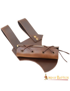 Baldric for swords and axes adjustable in brown 2