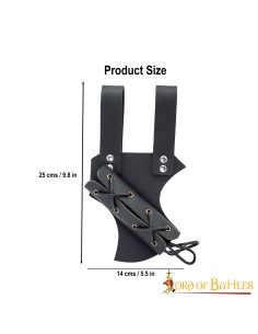 Baldric for swords and axes adjustable in black 2