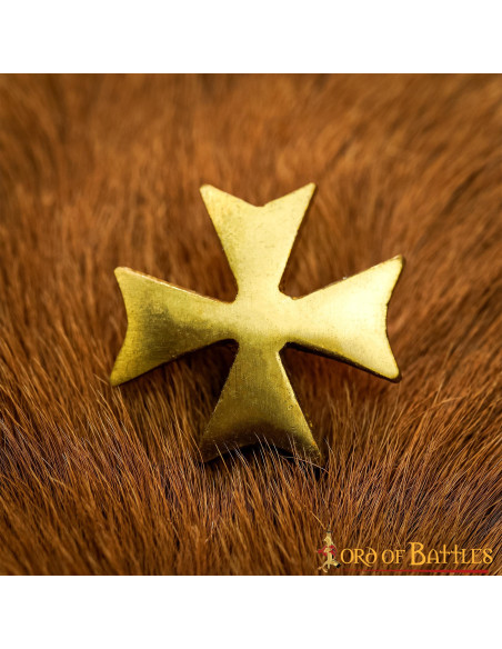 Set of 5 Solid Brass Templar Crosses