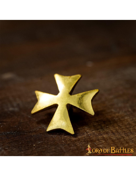 Set of 5 Solid Brass Templar Crosses