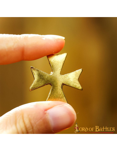 Set of 5 Solid Brass Templar Crosses