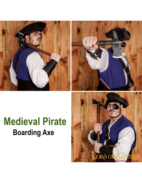 Pirate boarding ax with carbon steel...
