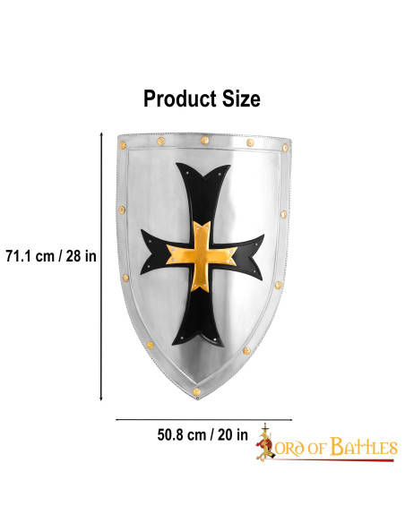 Shield Knights of the Crusades in steel