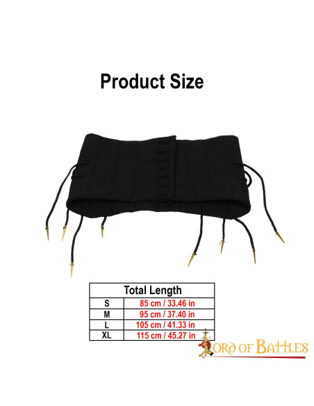 Wide padded belt to build Lendenier,...