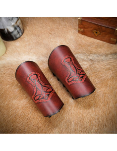 Viking Bracelets Thor's Hammer, Mjolnir, in leather
